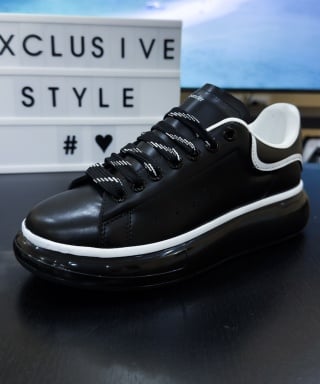 Adidasi ALX STRIPE - Negri cu inserții albe