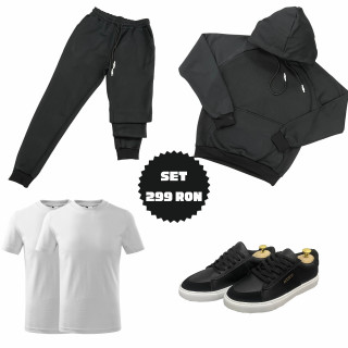 basic - set Trening HOOD Negru si Adidasi ENZO 3