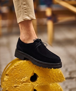 Mocasini negri din piele ecologică - TIED