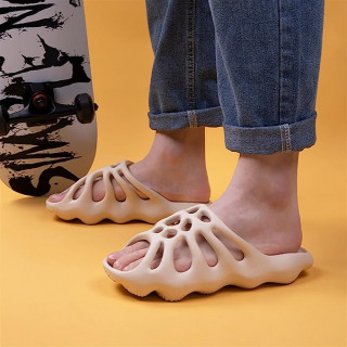 Papuci unisex bej - SLIDES - Img 2