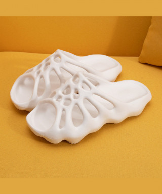 Papuci unisex - Slides Alb