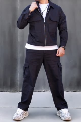 Compleu negru, camasa si pantaloni lungi - BETA - Img 8