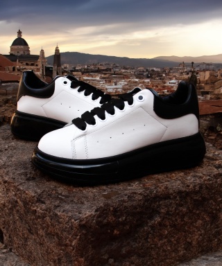 Adidasi ALX - Alb cu negru si talpa neagra - Img 4