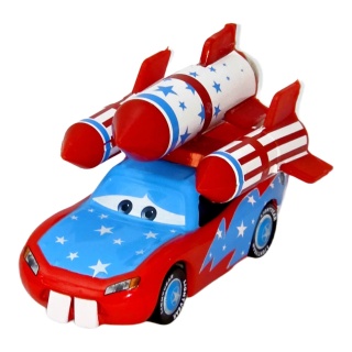 Lightning McQueen — Mașină albastru-roșu cu rachetă | Cars
