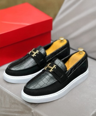 Mocasini negri cu talpa alba - H SKIN - Img 2