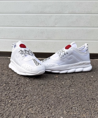 Sneakers din piele ecologica albi - CHAIN - Img 5