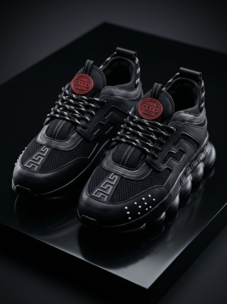 Sneakers din piele ecologica negri - CHAIN - Img 6