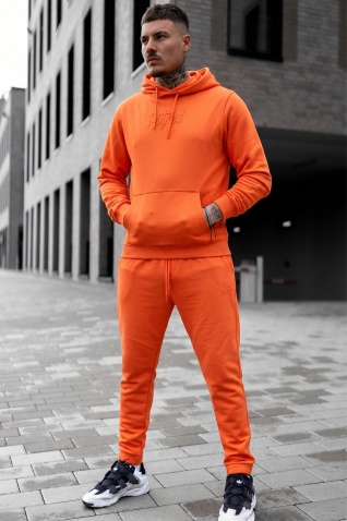 Trening din bumbac cu logo brodat - putred ORANGE