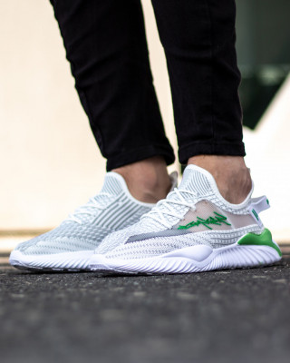 Sneakers Signature Alb Verde