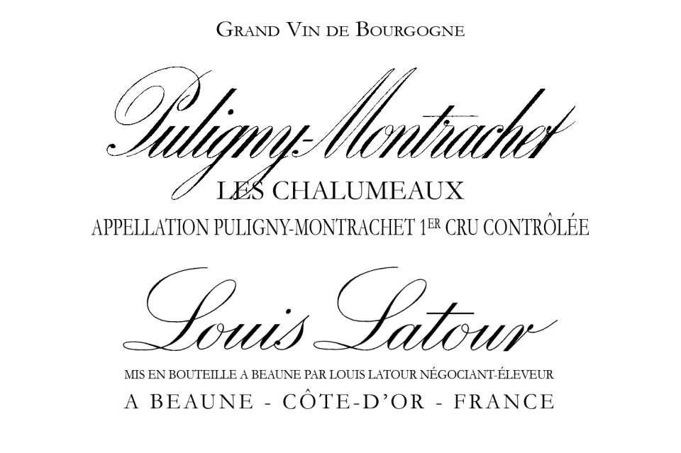 Louis Latour Puligny Montrachet 1er Cru Les Chalumeaux 0.75L
