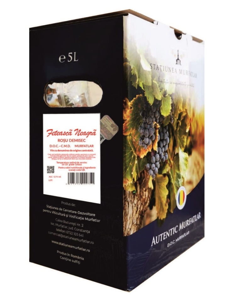 Statiunea Murfatlar Feteasca Neagra Rosu Demisec Bag in Box 5L