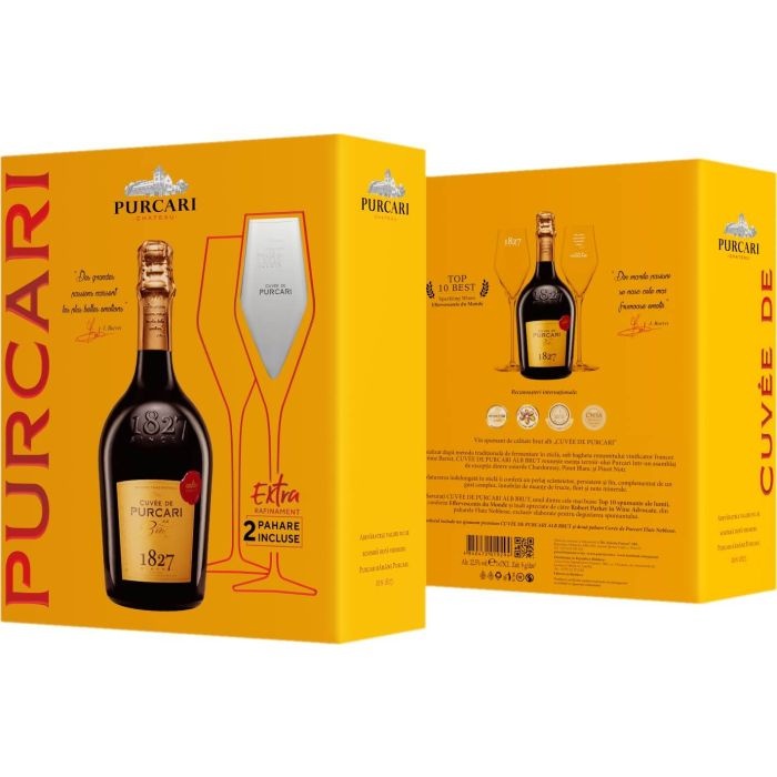 Spumant Cuvee de Purcari Alb Brut Pahare 0.75L