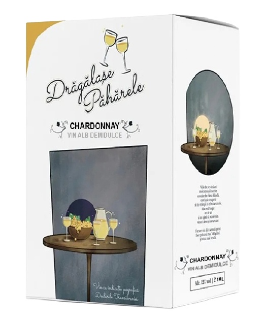 Jidvei Dragalase Paharele Chardonnay Demidulce Bag in Box 10L