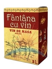 Hermeziu Fantana cu Vin Rosu Demisec Bag in Box 3L