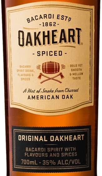 Bacardi Rum Oakheart Spiced Rum 0.7L