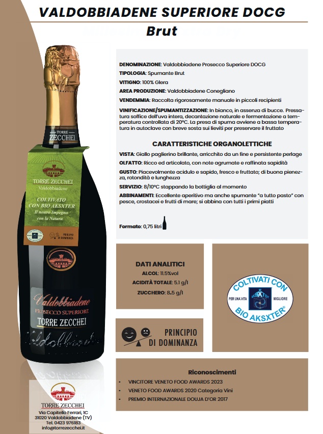 Torre Zecchei Prosecco Valdobbiadene Superiore DOCG Brut 0.75L