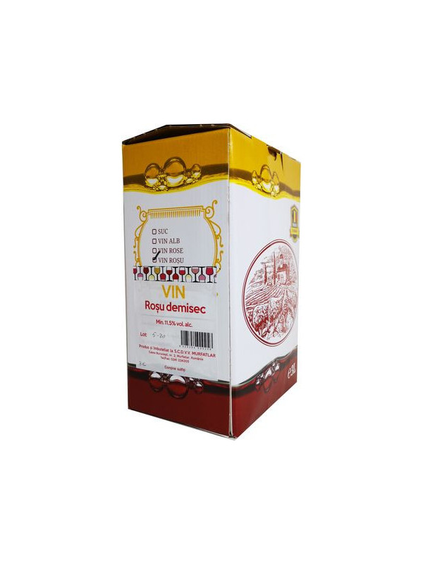 Statiunea Murfatlar Vin Rosu Demisec Bag In Box 3L