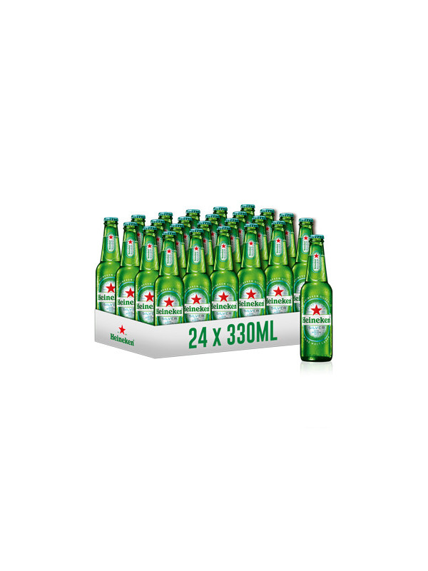 Heineken Silver, Bere cu alcool, Sticla, 24 X 0.33L, Bax