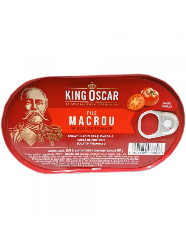 King Oscar Macrou File in Sos Tomat 160g