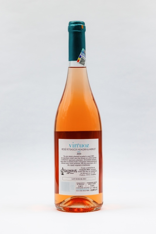 Gramofon Wine Virtuoz Feteasca Neagra Merlot Roze Sec 0.75L