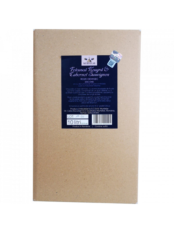 Statiunea Murfatlar Cabernet Sauvignon & Feteasca Neagra Rose Demisec Bag In Box 10L