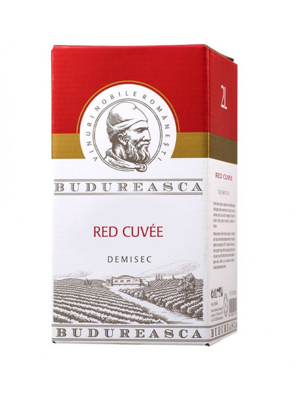 Budureasca Red Cuvee Demisec Bag in Box 2L