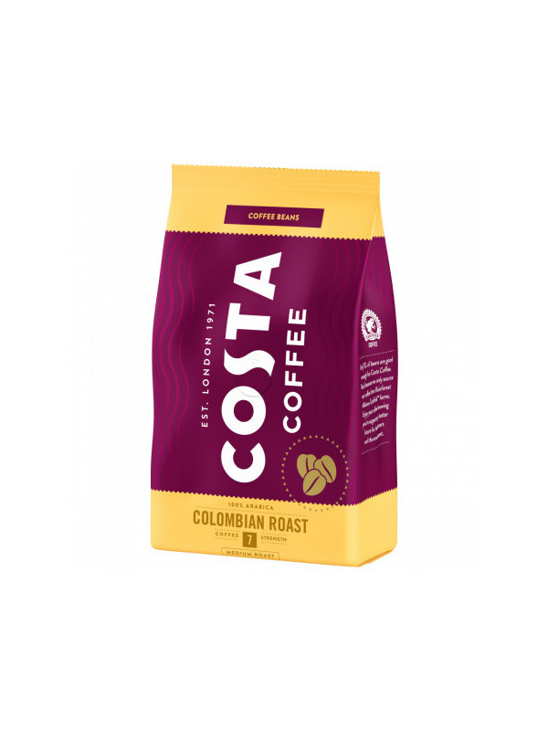 COSTA COFFEE Columbia, cafea boabe, prăjire medie, 500g