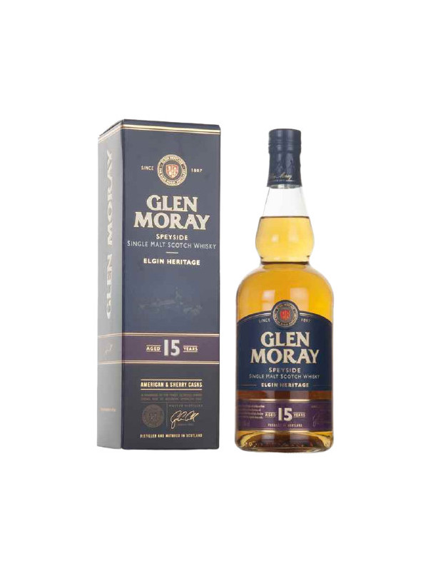Glen Moray 15YO Single Malt Whisky 0.7L