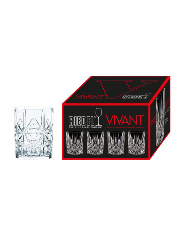 Set 4 Pahare Riedel Vivant Whisky Double Old Fashioned