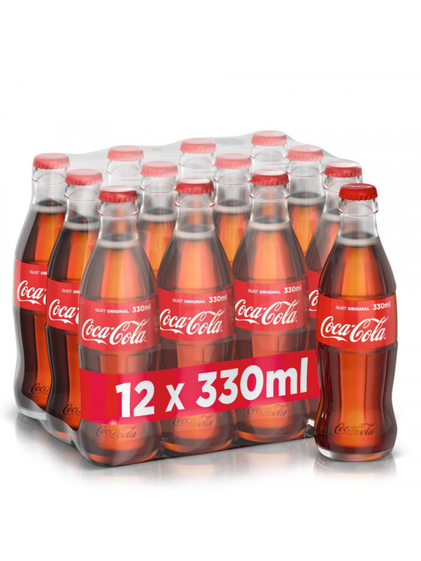 Coca-Cola Bautura Carbogazoasa Original Sticla 0.33L 12/bax