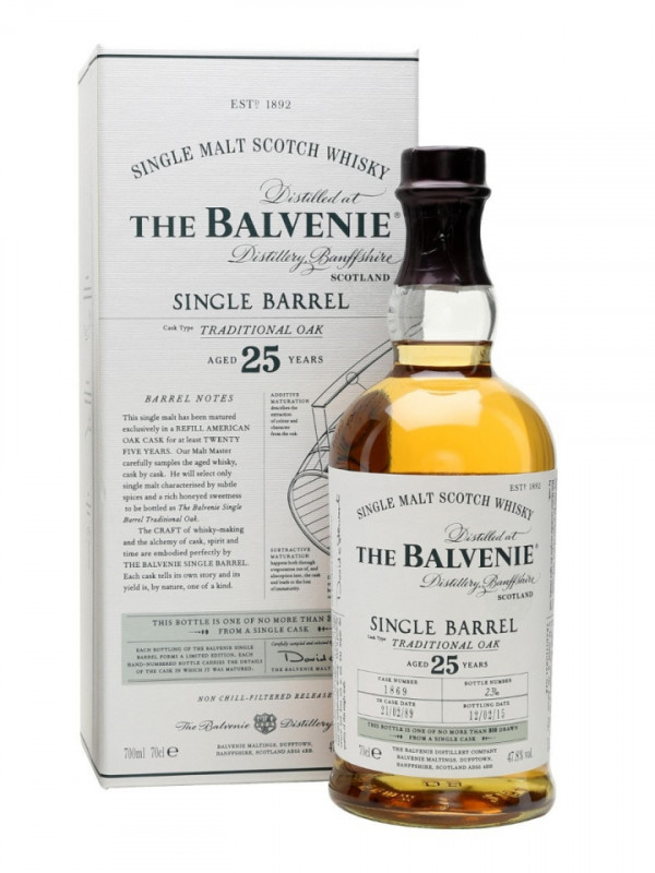 The Balvenie 25 Year Old Single Barrel Traditional Oak 0.75L