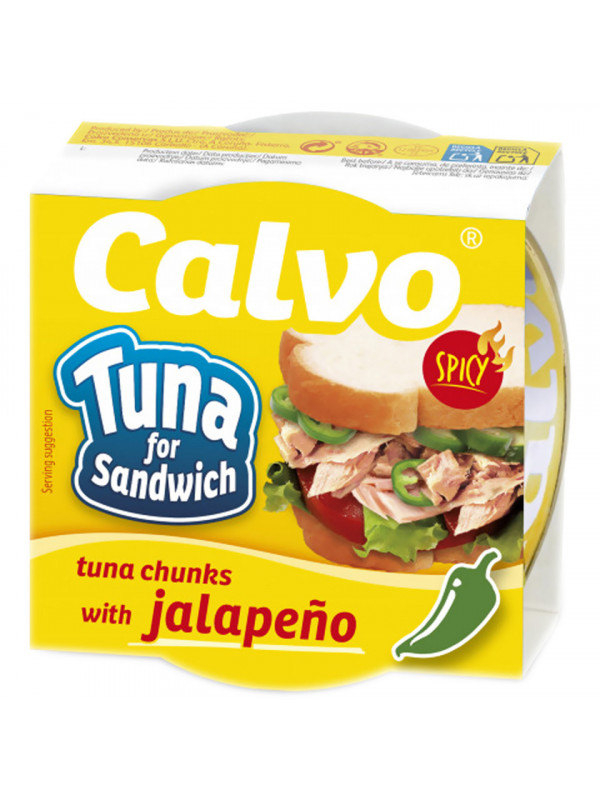 Calvo Ton pentru Sandwich cu Jalapeno142g