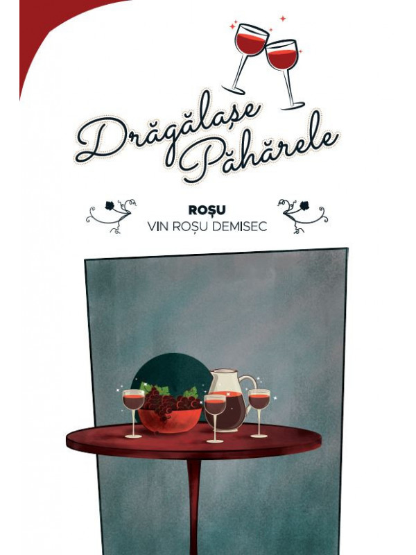 Jidvei Dragalase Paharele Rosu Demisec Bag in Box 5L