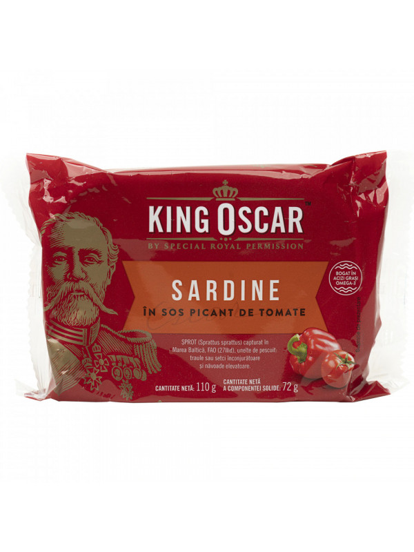 King Oscar Sardine Baltice in Sos Tomat Picant 110g