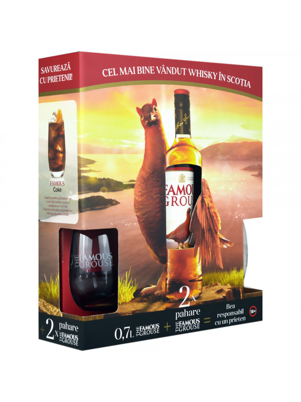 The Famous Grouse Blended Scotch Cutie 2 Pahare 0.7L