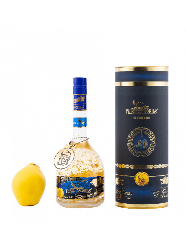 Tuica Scorilo Premium Quality 2013 Din Gutui cu Gutuie în Interior si Foita de Aur de 23 Carate 0.7L