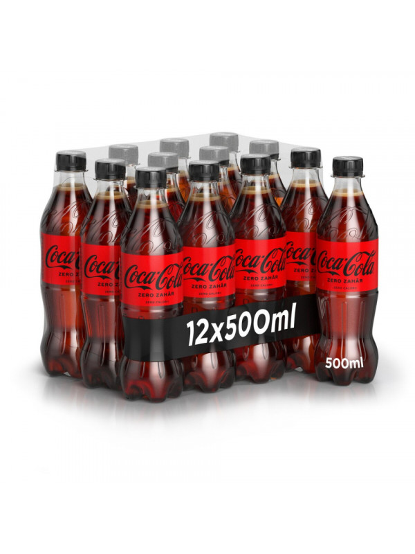 Coca-Cola Bautura Carbogazoasa Zero Zahar 0.5L 12/bax