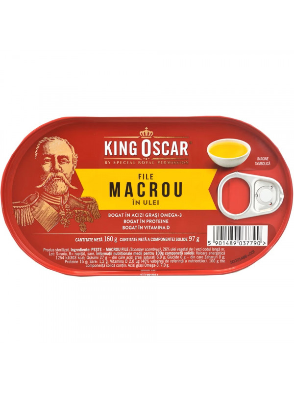 King Oscar Macrou File in Ulei 160g