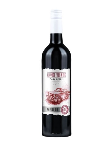 Casa Petru Merlot Demidulce Vin Fara Alcool 0.75L