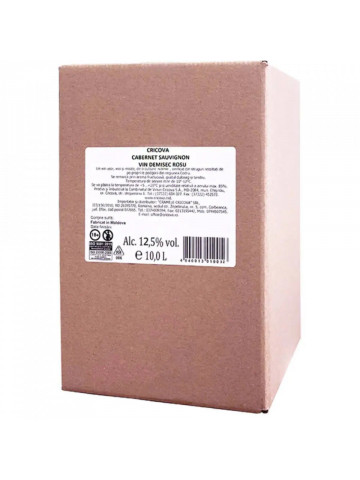 Cricova Cabernet Rosu Demisec Bag In Box 10L