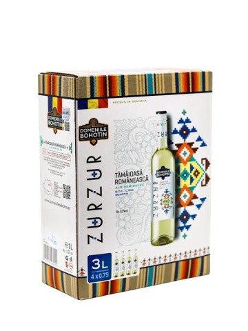 Domeniile Bohotin Zurzur Tămâioasă Românească Demidulce Bag in Box 3L