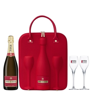 Piper Heidsieck Cuvee Brut Set Voiaj + 2 Pahare 0.75L