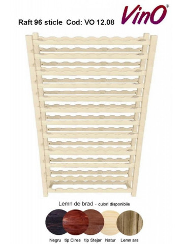 Raft Vino din lemn 12x8 - 96 sticle