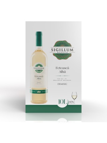 Sigillum Moldaviae,Feteasca Alba, Demisec, 13%, Bag In Box 10L