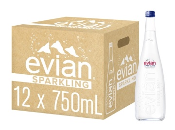 Apa Evian Sparkling Sticla 0.75L