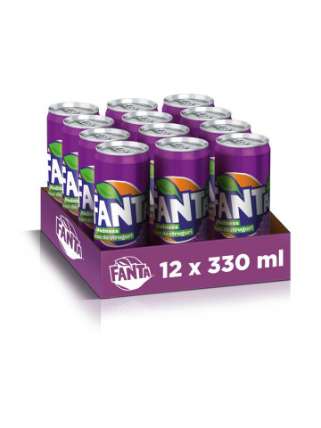Fanta Struguri Bautura Carbogazoasa Doza 0.33L 12/bax