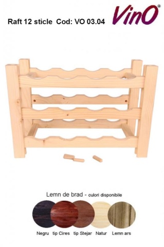 Raft VinO din lemn 3x4 12 sticle