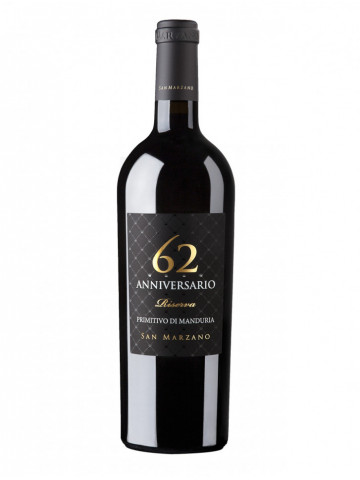 San Marzano Anniversario 62 Primitivo di Manduria DOP Riserva 0.75L
