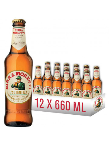 Birra Moretti, Sticla 0.66L, Bax, 12 buc
