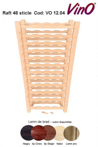 Raft VinO din lemn 12x4 48 de sticle